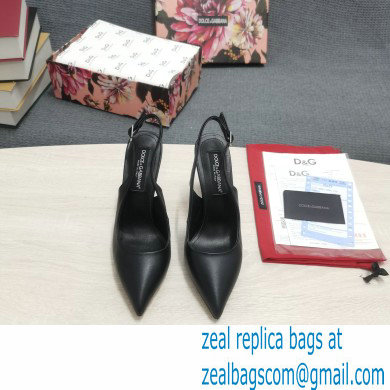 Dolce  &  Gabbana Heel 10.5cm Slingbacks Black with DG Heel 2022